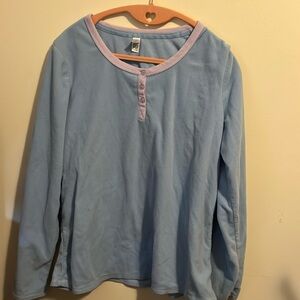 Victoria’s Secret Pink Long Sleeve Pastel Blue Top